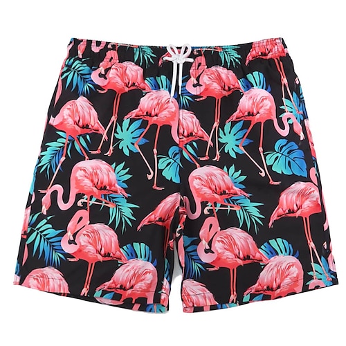 

Per uomo Boxer da surf Pantaloncini da mare Boxer da mare Pantaloncini estivi Pantaloncini da spiaggia A cordoncino Vita elastica Stampa 3D Pop art Fenicottero Traspirante Morbido Breve Informale