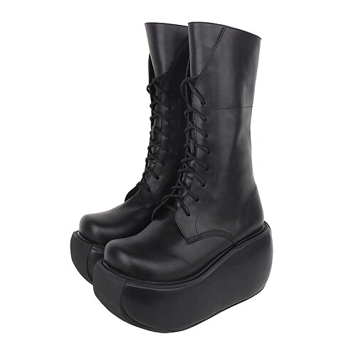 

Alle Gotisk Gotisk Lolita Punk Lolita Creepers Sko Årgang Sort PU Læder 10 cm