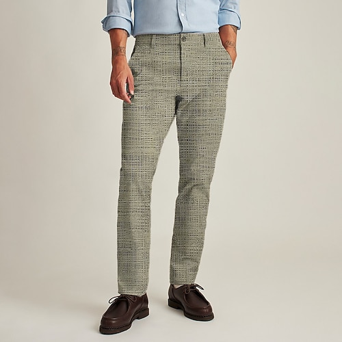 

Herre Bukser kinesisk Joggingbukser Lomme 3D-udskrivning Gitter / Plaid Grafiske tryk Komfort Forretning Daglig Streetwear Basale Mode Lilla Kakifarvet
