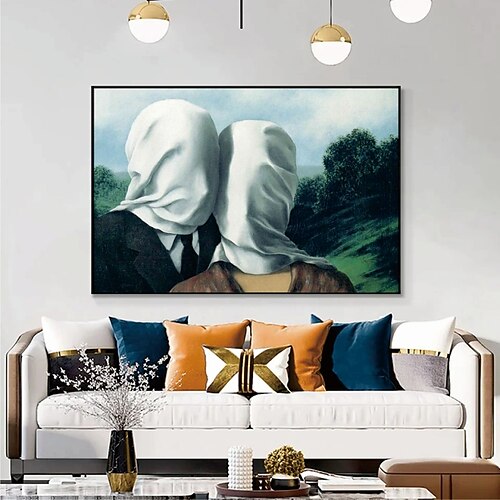 

Handmade Hand Painted Oil Painting Wall Modern Abstract Magritte Rene Famous Canvas Painting Home Decoration Decor Rolled Canvas No Frame Unstretched