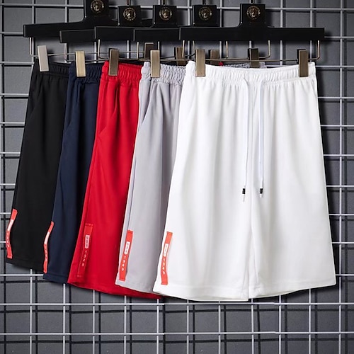 

Per uomo Pantaloncini da sudore Pantaloncini casual A cordoncino Vita elastica Liscio Esterno Per uscire Di tendenza Streetwear Nero Bianco Media elasticità