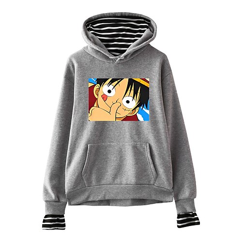 

Inspired by One Piece Monkey D. Luffy Hoodie Anime Cartoon Anime Front Pocket Graphic Hoodie For Men's Women's Unisex Adults' Hot Stamping 100% Polyester Casual Daily