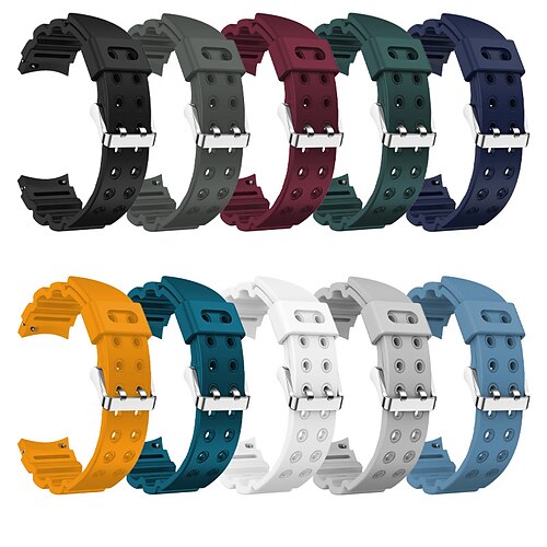 

1 pcs Smart Watch Band for Samsung Galaxy Watch 5 40/44MM Watch 5 Pro 45MM Watch 4 Classic 42/46mm Watch 4 40/44mm 20mm Silicone Smartwatch Strap Waterproof Luxury Adjustable Sport Band Replacement