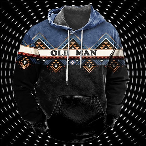 

Hombre Sudadera Con Capucha Negro Con Capucha Tribal Estampados Estampado Diario Deportes Impresión 3D Básico Ropa de calle Design Primavera Otoño Ropa Sudaderas con capucha Sudaderas