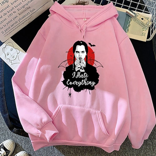 

Inspired by Wednesday Addams Addams family Wednesday Hoodie Cartoon Manga Anime Front Pocket Graphic Hoodie For Men's Women's Unisex Adults' Hot Stamping 100% Polyester