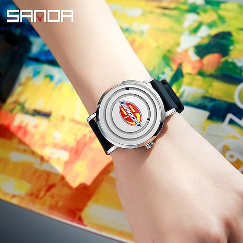 

SANDA Wrist Watch Quartz Watch for Women Men Analog Quartz Sporty Fashion Stylish Formal Style Large Dial Alloy Silicone Classic Theme Fashion