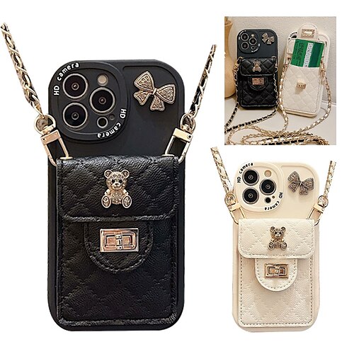 

Phone Case For Apple Back Cover iPhone 14 Pro Max Plus 13 12 11 Mini X XR XS 8 7 Portable Full Body Protective with Removable Cross Body Strap Cartoon TPU