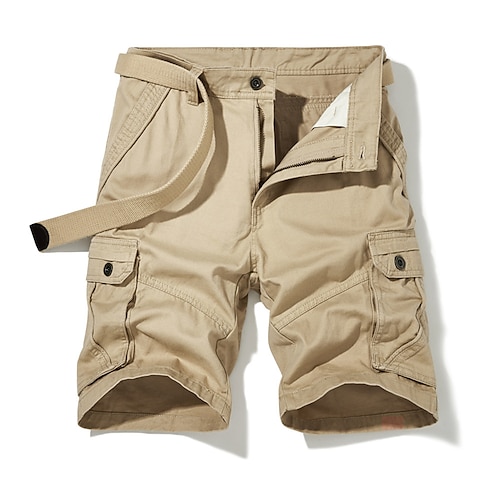 

Herren Cargo Shorts Kurze Hosen Shorts Kurze Hosen Kurze Hose für Wanderer Gerade geschnitten 6 Tasche Einfarbig Komfort tragbar Arbeit Täglich Strassenmode Casual Schwarz Armeegrün Mikro-elastisch