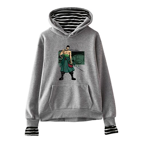 

Inspired by One Piece Roronoa Zoro Hoodie Anime Cartoon Anime Front Pocket Graphic Hoodie For Men's Women's Unisex Adults' Hot Stamping 100% Polyester Casual Daily