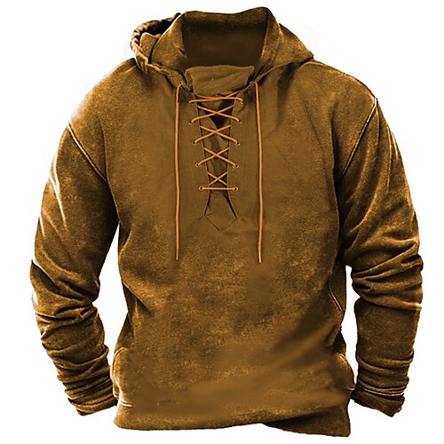 

Homme Sweat à capuche Sweat Noir Bleu Marron Gris foncé Café Capuche Plein Lacet Casual du quotidien Des sports 3D effet basique Vêtement de rue Design Printemps Automne Vêtement Tenue Pulls Capuche