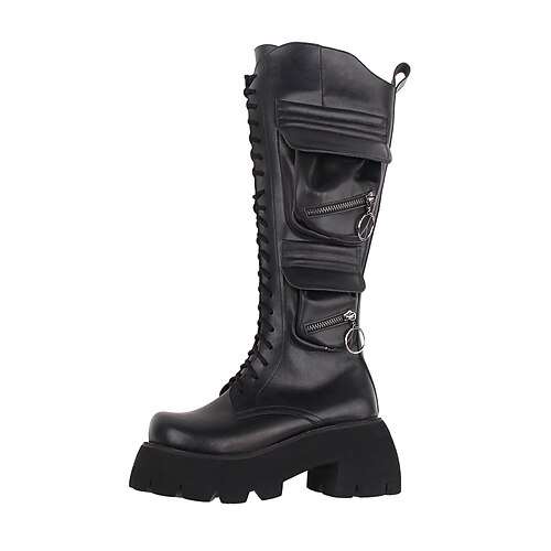 

Alle Gotisk Gotisk Lolita Punk Lolita Creepers Sko Årgang Svart PU lær 8 cm