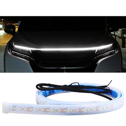 

Car Flexible LED Lights Strip Auto DRL Daytime Running Light 12V Dynamic Start-Scan Guide Lamps Bar 180cm Waterproof Decoration