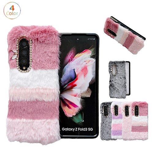 

telefon Etui Til Samsung Galaxy Flip Case Z Fold 4 Z Fold 3 Flipp Helkroppsbeskyttende anti-dråpe Plysj Plysj PC