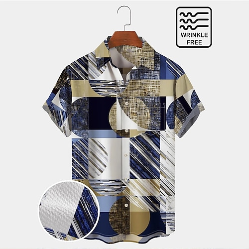 

chemise pour homme chemise hawaïenne d'été requin animal bloc de couleur géométrie imprimés graphiques rabattement extérieur rue manches courtes imprimé boutonné vêtements vêtements tropical créateur