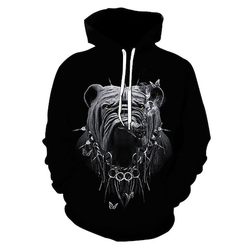 

Inspired by Animal Bulldog Hoodie Cartoon Manga Anime Graphic Hoodie For Men's Women's Unisex Adults' 3D Print 100% Polyester