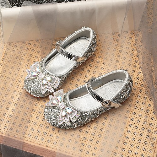 

Frozen Fairytale Princess Elsa Mary Jane Shoes Girls' Movie Cosplay Sequins Halloween Silver Brown Shoes Halloween Carnival Masquerade Polyester Plastics