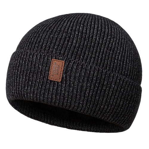 

Herre Beanie lue Ull lue lue Vinterhatter Svart Rød Bomull Strikket Grunnleggende Moderne Moderne Dagligdagstøy Feriereise Ensfarget / vanlig farge Lettvektsmateriale Praktiskt