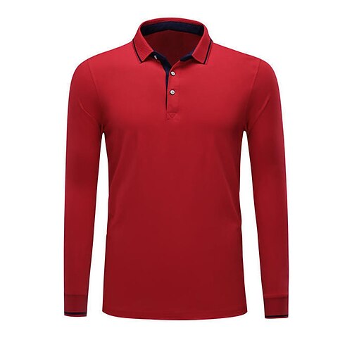 

Per uomo POLO Camicia da golf Golf Esterno Strada Collo a polo Collo a polo a costine Manica lunga Informale Comodo A strisce Pulsante frontale Bottone giù Primavera Autunno Standard Nero Bianco