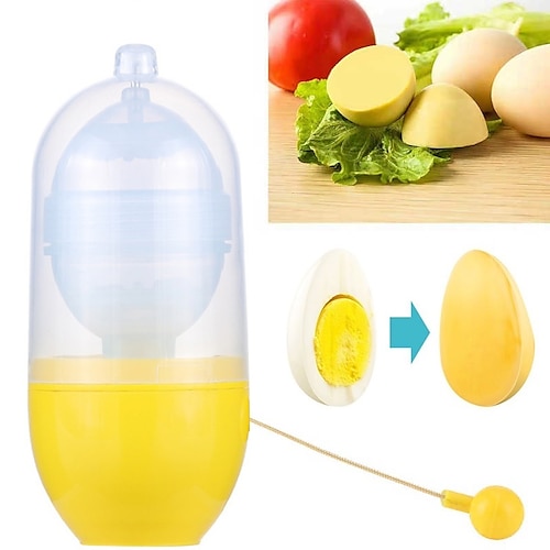 Egg Scrambler Silicone Shaker Whisk Hand Powered Golden Egg Maker with  Pulling Rope Eggs Cooking Tool Mixer Kitchen Gadgets 