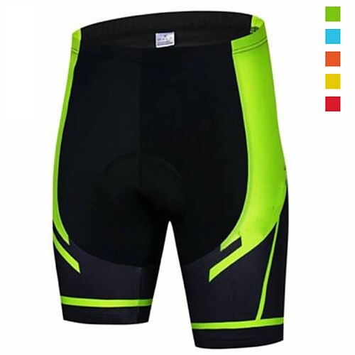 

21Grams Herre Cykelshorts Cykel Forede shorts Bjerg Cykling Vej Cykling Sport Patchwork 3D Måtte Cykling Åndbart Hurtigtørrende Gul Rød Tøj Cykeltøj