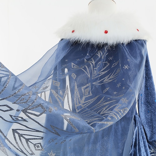  Frost Sagolikt Prinsessa Elsa Blommaflickaklänning Semester klänning Temafestdräkt Cosplay Film-cosplay for Flickor Barn Karnival Maskerad