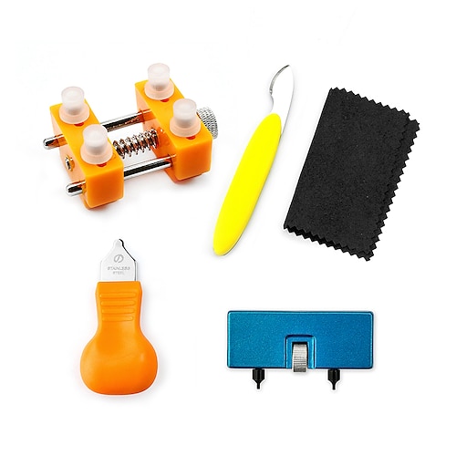 

5 Pieces Set Watch Repair Kit,Professional Watch Battery Replacement Tool, Watch Link Back Removal Tool, Spring Bar Tool Set with Carrying Case