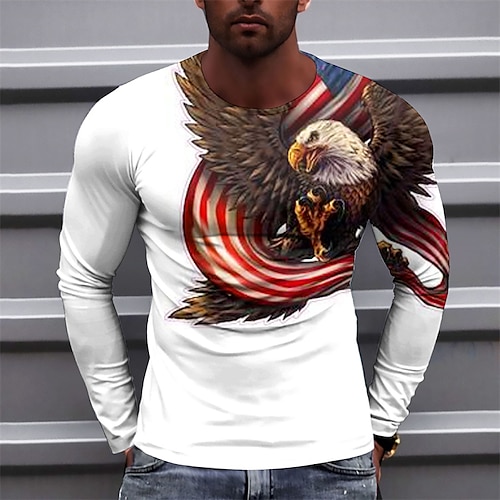 

Per uomo maglietta Magliette Pop art Aquila Girocollo Abbigliamento Stampa 3D Esterno Informale Manica corta Stampa Vintage Di tendenza Originale