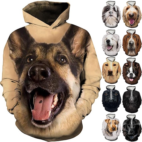 

Inspired by Animal Dog Puppy Hoodie Anime Front Pocket Graphic Hoodie For Men's Women's Unisex Adults' 3D Print 100% Polyester