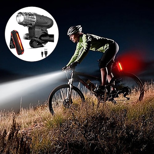 

luce anteriore bici / luci posteriori led ciclismo sgancio rapido portatile impermeabile li-polimero 200 lm campeggio / escursionismo / speleologia