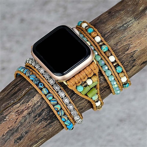 

1 PCS Smart Watch Band Compatible with Apple iWatch 38/40/41mm 42/44/45/49mm Ultra Series 8 7 6 5 4 3 2 1 SE Handmade Braided Rope for iWatch Smartwatch Strap Wristband Fabric Handmade Multilayer