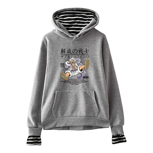 

Inspired by One Piece Monkey D. Luffy Hoodie Anime Cartoon Anime Front Pocket Graphic Hoodie For Men's Women's Unisex Adults' Hot Stamping 100% Polyester Casual Daily