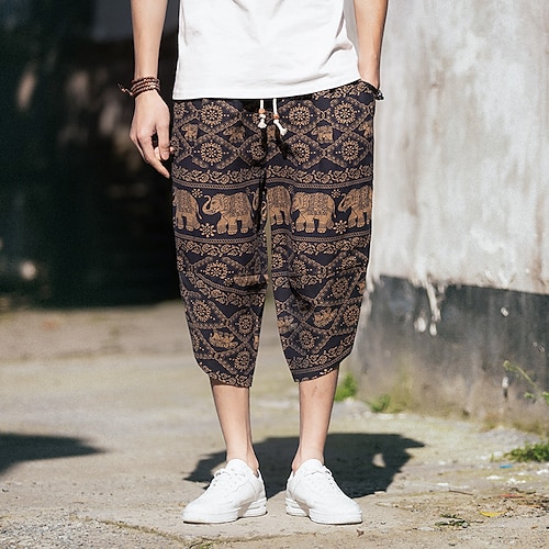 

Per uomo Pantaloncini estivi Pantaloncini da spiaggia Pantaloni modello Capri A cordoncino Vita elastica Stampa Stampe astratte Comfort Traspirante Polpaccio Esterno Informale Giornaliero Misto cotone