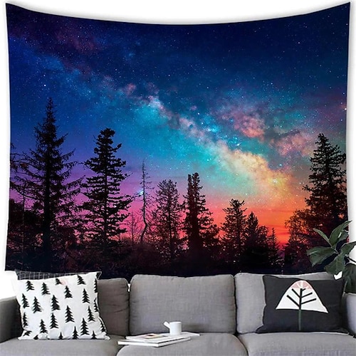 

Tramonto foresta grande arazzo da parete art decor coperta tenda da appendere casa camera da letto soggiorno decorazione poliestere