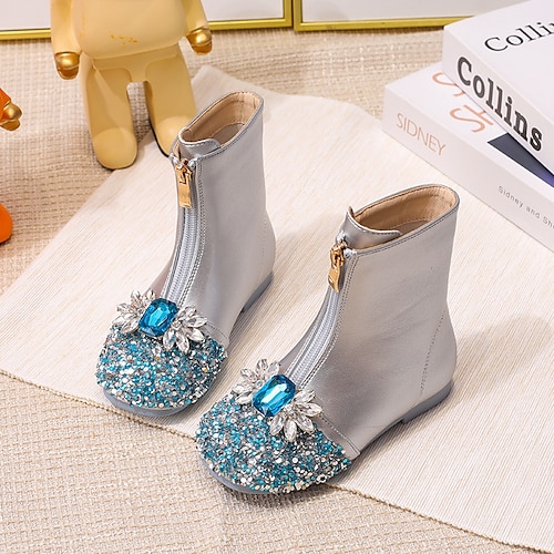 

Frozen Cinderella Princess Elsa Mary Jane Shoes Girls' Movie Cosplay Sequins Halloween Rosy Pink Blue Shoes Halloween Carnival Masquerade Polyester Plastics World Book Day Costumes