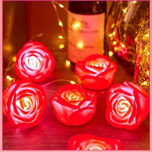 

simulazione a lume di candela a led rosa vacanza romantica festa matrimonio notte luce casa soggiorno camera da letto decorazione