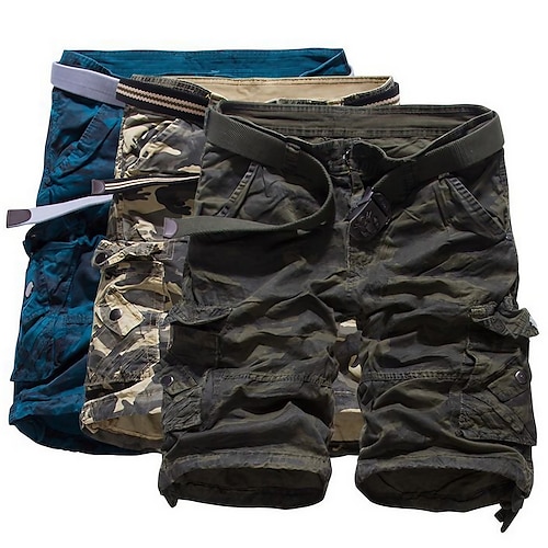 

Men's Cargo Shorts Shorts Hiking Shorts 6 Pocket Print Camouflage Comfort Outdoor Daily Going out Cotton Blend Fashion Streetwear Yellow camouflage Army Green