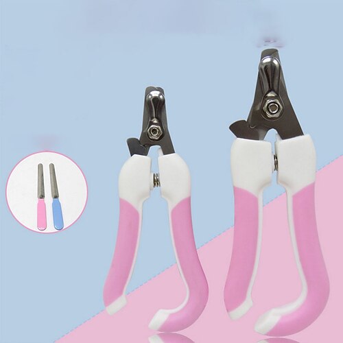 

Dog Cat Grooming Cleaning Nail Clipper Portable Easy to Use Self Cleaning Pet Grooming Supplies Rosy Pink Blue
