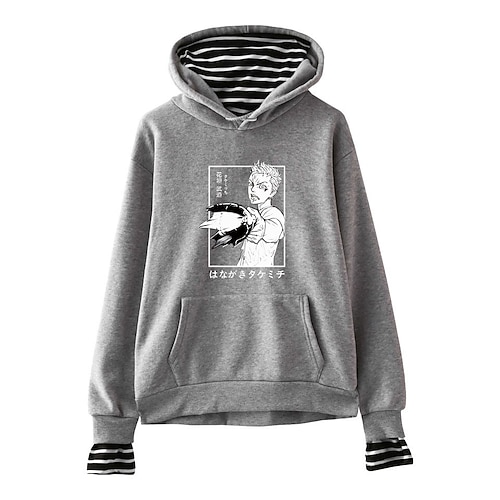 

Inspired by Tokyo Revengers Hanagaki Takemichi Hoodie Anime Cartoon Anime Front Pocket Graphic Hoodie For Men's Women's Unisex Adults' Hot Stamping 100% Polyester Casual Daily