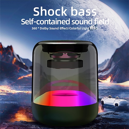 

S20 Bluetooth Speaker Bluetooth LED Light Stereo Sound RGB Colorful Light Speaker For Laptop Mobile Phone
