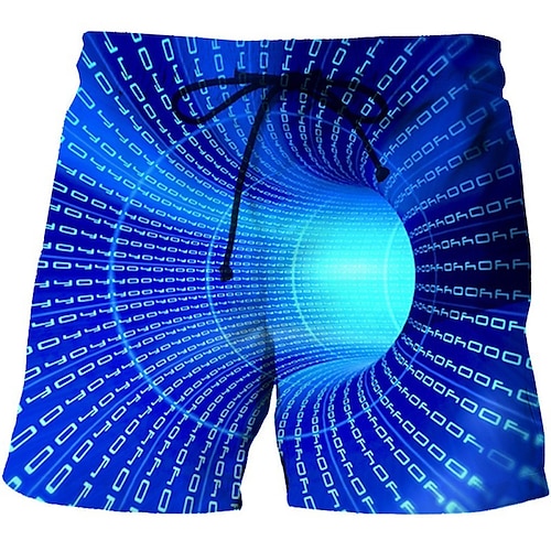 

Herre Surf shorts Badeshorts Sommer shorts Strandshorts Snørelukning Elastisk Talje 3D-udskrivning Grafisk 3D Print Åndbart Blød Korte Afslappet Daglig Ferie Mode Boheme Sort Vin Mikroelastisk