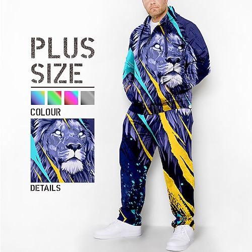 

Per uomo Plus Size Felpa con cappuccio Grande e alto Pop art Con cappuccio Manica lunga Primavera & Autunno Di tendenza Originale Informale Giornaliero Sport Top