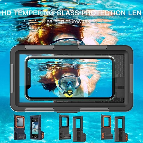 

1 Pack Waterproof Phone Pouch Portable Water Resistant Dustproof [15m / 50ft] Phone Case Dry Bag Mobile Rain Cover for Universal For iPhone 13 Pro Max 12 Mini 11 Samsung Galaxy S22 Plus S21 FE A73 A53