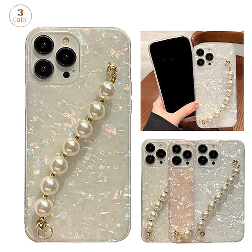 

Phone Case For Apple Back Cover iPhone 14 13 12 11 Plus Pro Max Portable Glitter Shine with Wrist Strap Glitter Shine TPU