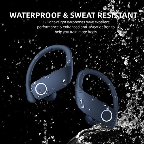 

Z9 Sports Earphones Wireless Bluetooth Headphone Ear Hook Waterproof Sports Running Fitness Earbuds Hifi AAC Headset