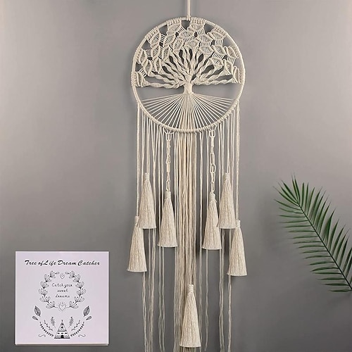 

Tree Of Life Tree Woven Tapestry Dream Catcher Homestay Wall Crafts Pendant Gift