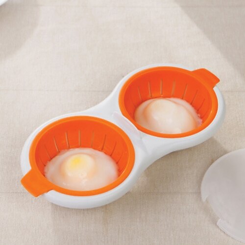 Microwave Egg Steamer Food Grade Cookware Double Cup Egg Boiler Kitchen Steamed  Egg Set Microwave Ovens