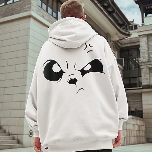 

Men's Pullover Hoodie Sweatshirt Black White Red Hooded Cartoon Graphic Prints Print Daily Sports 3D Print Basic Streetwear Designer Spring Fall Clothing Apparel Hoodies Sweatshirts