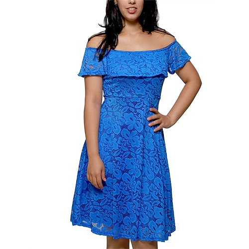 

Women's Casual Dress Lace Dress Sheath Dress Mini Dress Black Light Green Blue Sleeveless Pure Color Lace Winter Fall Spring Off Shoulder Fashion Daily Vacation Fall Dress 2023 S M L XL 2XL