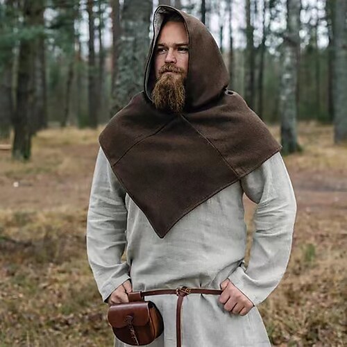 

Pirate Viking Medieval Renaissance Cowl hooded cloak Women's Costume Vintage Cosplay Party / Evening Shawl Masquerade