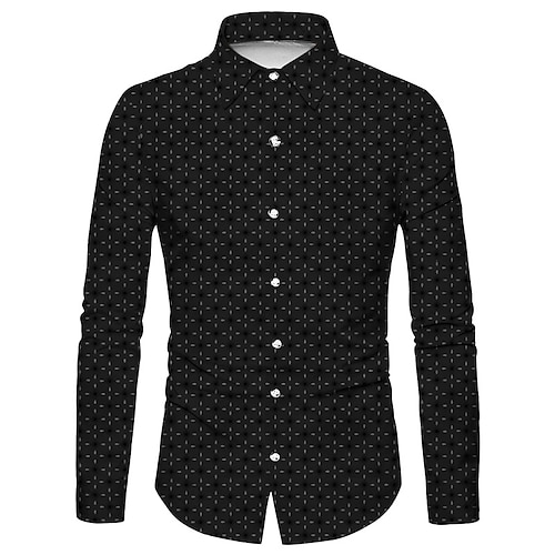 

Hombre Camisa Floral Estampados Cuello Vuelto Negro Blanco Amarillo Marrón Gris Impresión 3D Exterior Calle Manga Larga Abotonar Estampado Ropa Moda Design Casual Suave